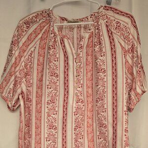 Unixseque Women's Medium Shirt Pink and Cream